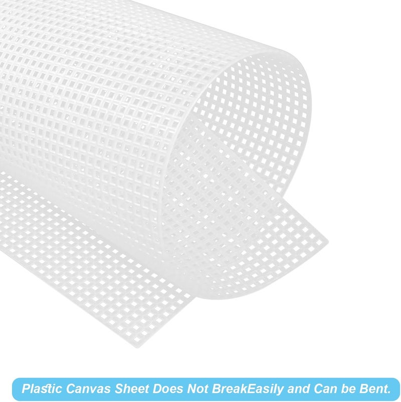ALISWAT 20 Pieces 7 Count Plastic Mesh Canvas Sheets, 8 x 12 Inch Plastic Canvas Plastic Mesh Sheet, Eye Mesh for Embroidery, Acrylic Yarn Crafting, Knit Crochet Projects and Make Dividers - Image 3